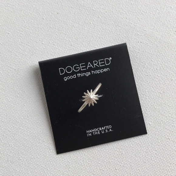 Dogeared Sterling Silver Starburst Midi Ring NEW - Picture 1 of 9